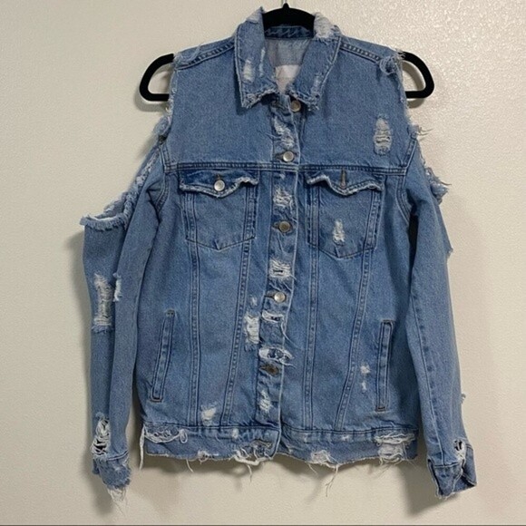 Zara Trafaluc Denimwear Distressed Jacket size Small - Picture 3 of 15